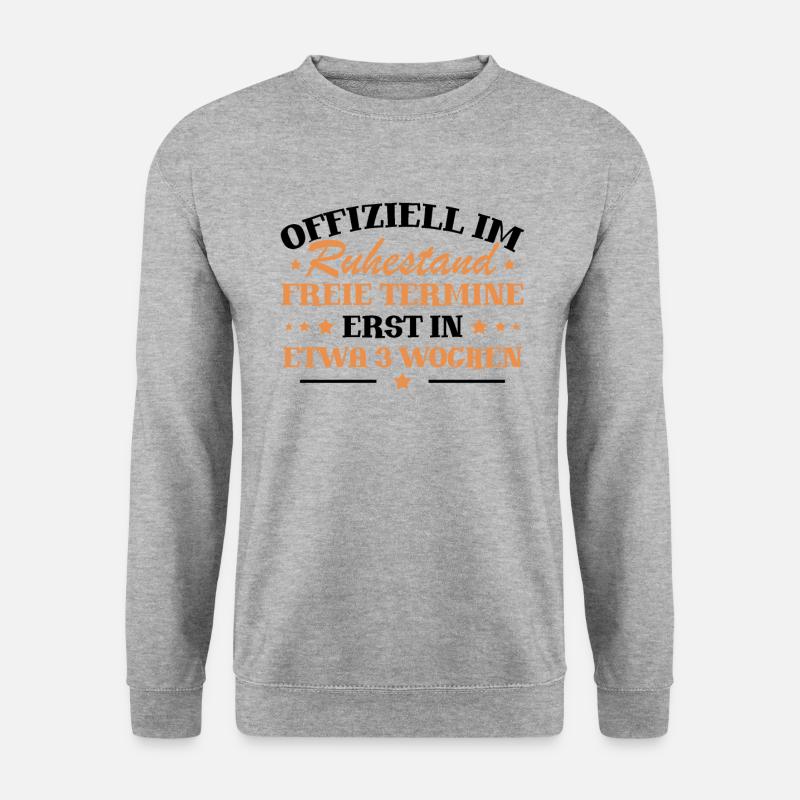 Offiziell im ruhestand - Unisex Pullover - Weißgrau meliert