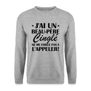 Beau-père cinglé - Sweat-shirt Unisexe - gris chiné - Devant - Alina (178cm) & Michal (187cm)