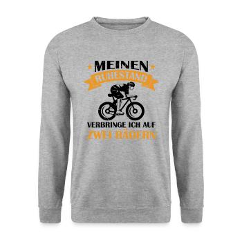 Meinen ruhestand verbringe ich auf Fahrrad - Unisex Pullover - Weißgrau meliert - Vorne - Alina (178cm) & Michal (187cm)