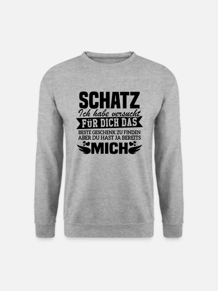 Bestes Geschenk für den Schatz Geschenk Spruch - Unisex Pullover - Weißgrau meliert