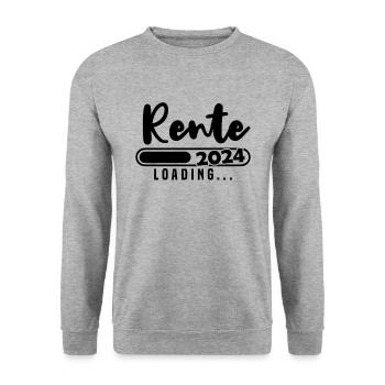 Rente 2024 Loading - Unisex Pullover - Weißgrau meliert - Vorne - Alina (178cm) & Michal (187cm)