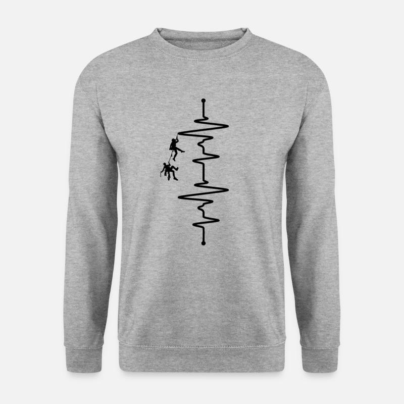 Climber Heartbeat - Unisex Sweatshirt - salt & pepper