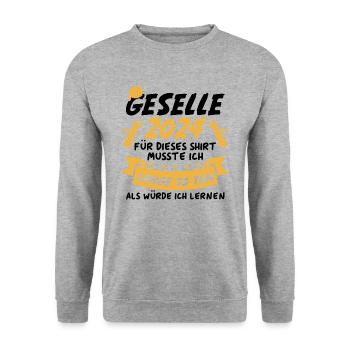 Compagnon 2024 - Sweat-shirt Unisexe - gris chiné - Devant - Alina (178cm) & Michal (187cm)
