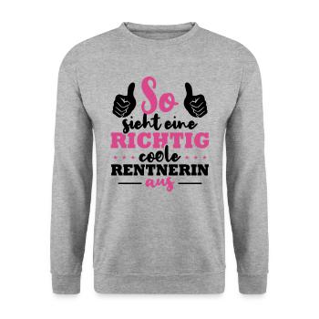 Voici à quoi ressemble un retraité vraiment cool - Sweat-shirt Unisexe - gris chiné - Devant - Alina (178cm) & Michal (187cm)