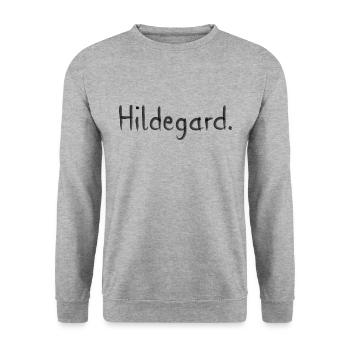HILDEGARDSHEIM - Unisex Sweatshirt - salt & pepper - Front - Alina (178cm) & Michal (187cm)