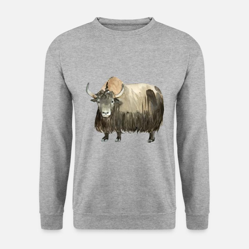 Yak - Unisex Pullover - Weißgrau meliert