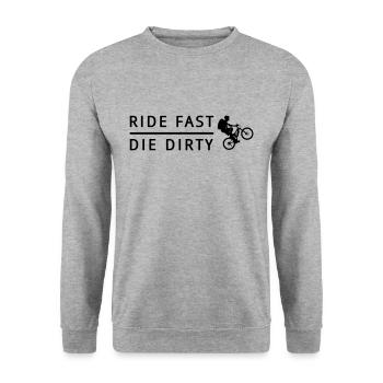 Bike almost the dirty - Unisex Sweatshirt - salt & pepper - Front - Alina (178cm) & Michal (187cm)