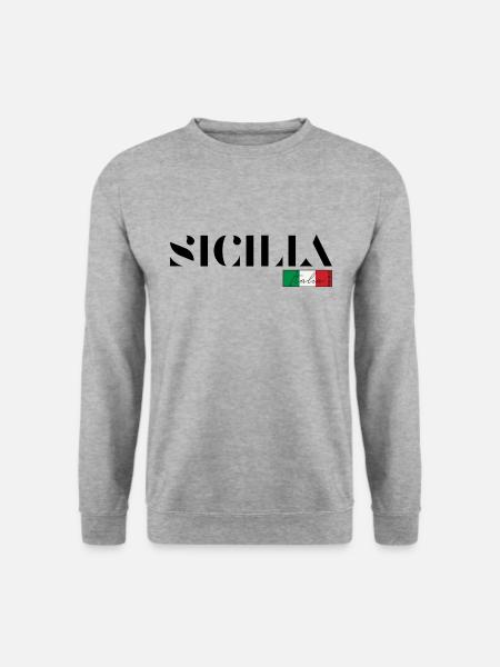 SICILE SICILIA ITALIE ITALIA VACANCES (b) - Sweat-shirt Unisexe - gris chiné