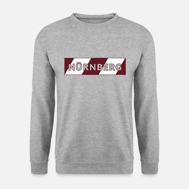 Nürnberg rot / weiß - Unisex Pullover - Weißgrau meliert