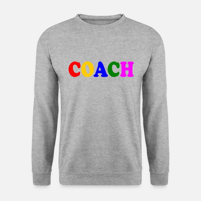 Coach - Unisex Pullover - Weißgrau meliert