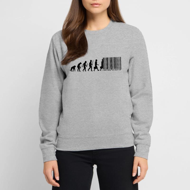 Evolution Code à barres Numérisation Sweat-shirt Unisexe