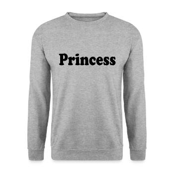 Princess - Unisex Pullover - Weißgrau meliert - Vorne - Alina (178cm) & Michal (187cm)