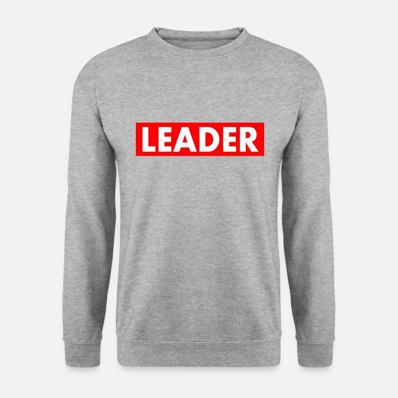Leader - Unisex Pullover - Weißgrau meliert
