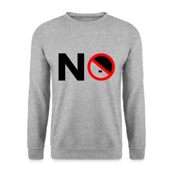 Gegen rechts - no - Unisex Pullover - Weißgrau meliert - Vorne - Alina (178cm) & Michal (187cm)