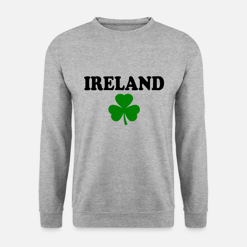 Irland kleeblatt - Unisex Pullover - Weißgrau meliert