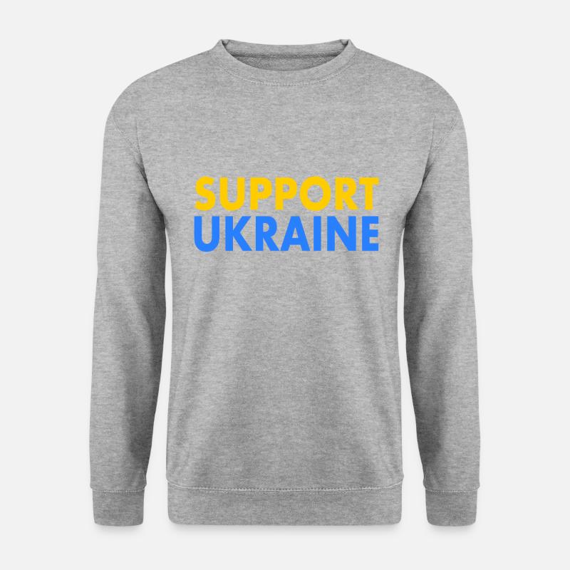 Support ukraine - Unisextröja - vitgråmelerad
