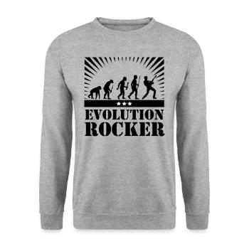 Evolution Rocker - Unisex Sweatshirt - salt & pepper - Front - Alina (178cm) & Michal (187cm)