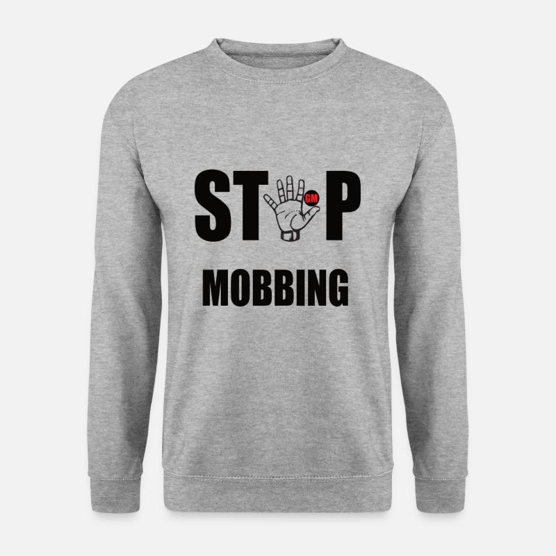 Gegen Mobbing - Unisex Pullover - Weißgrau meliert
