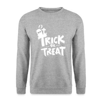 Tricks or treat (W) - Sweat-shirt Unisexe - gris chiné - Devant - Alina (178cm) & Michal (187cm)