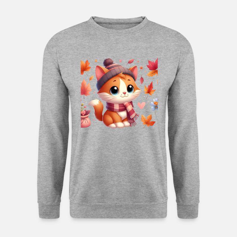 Autumn Cat4 - Unisex Sweatshirt - salt & pepper