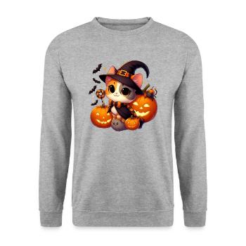 chhalloween2 - Sweat-shirt Unisexe - gris chiné - Devant - Alina (178cm) & Michal (187cm)