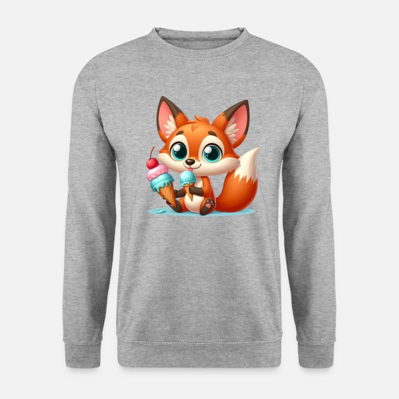 fox 8 - Sweat-shirt Unisexe - gris chiné