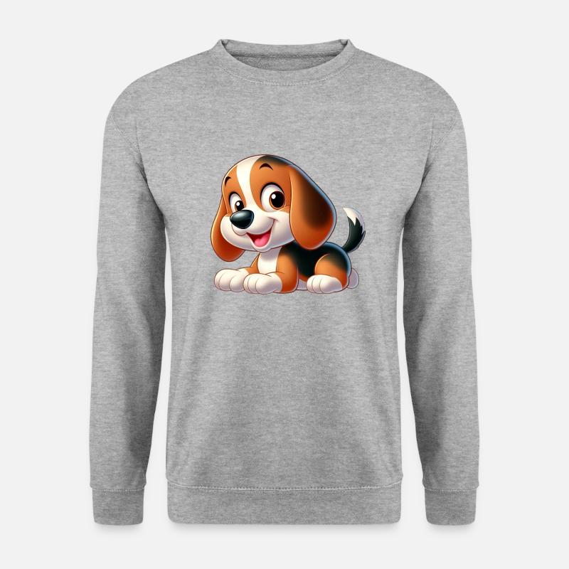 beagle 6 - Sweat-shirt Unisexe - gris chiné
