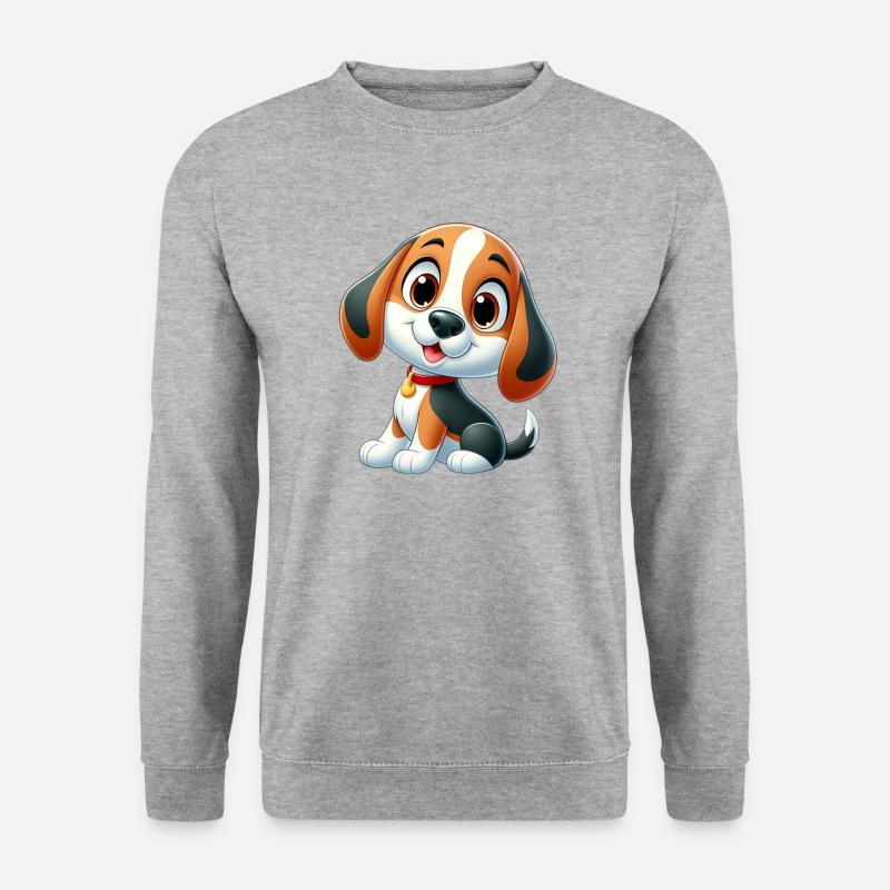 Beagle 5 - Unisex Pullover - Weißgrau meliert