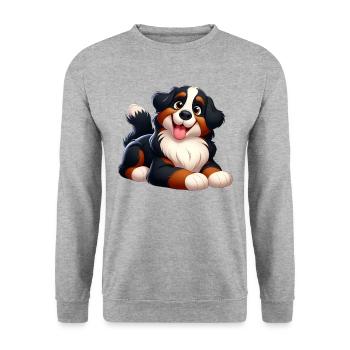 bouvier bernois 2 - Sweat-shirt Unisexe - gris chiné - Devant - Alina (178cm) & Michal (187cm)