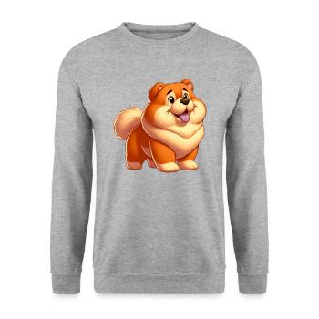 Chowchow 3 - Unisex Pullover - Weißgrau meliert - Vorne - Alina (178cm) & Michal (187cm)