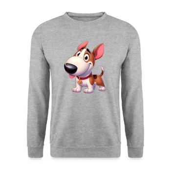 bull terrier - Unisex Sweatshirt - salt & pepper - Front - Alina (178cm) & Michal (187cm)