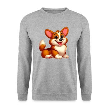 corgi - Unisex Sweatshirt - salt & pepper - Front - Alina (178cm) & Michal (187cm)