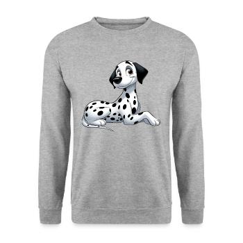 Dalmatian - Unisex Sweatshirt - salt & pepper - Front - Alina (178cm) & Michal (187cm)