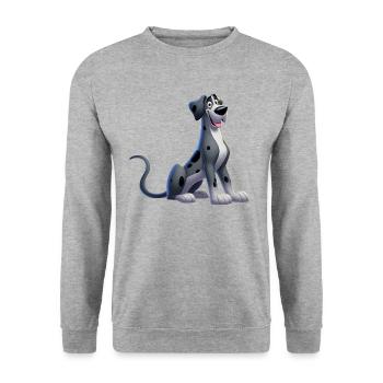 Great Dane - Unisex Sweatshirt - salt & pepper - Front - Alina (178cm) & Michal (187cm)