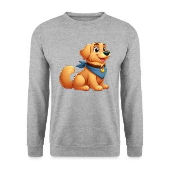 Labrador 3 - Unisex Pullover - Weißgrau meliert - Vorne - Alina (178cm) & Michal (187cm)