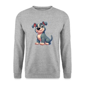Pitbull 2 - Unisex Pullover - Weißgrau meliert - Vorne - Alina (178cm) & Michal (187cm)