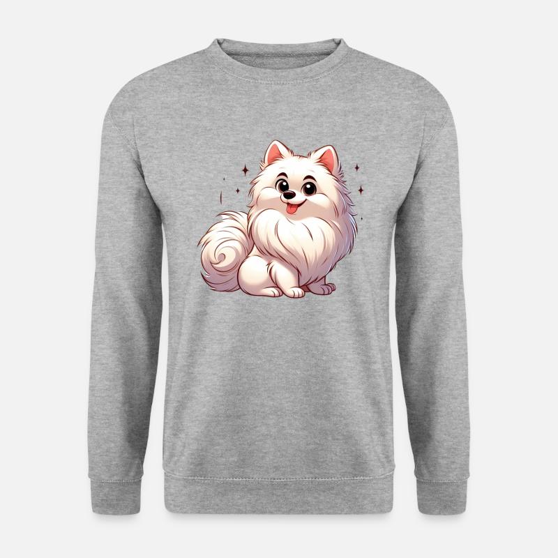 Spitz 3 - Unisex Pullover - Weißgrau meliert