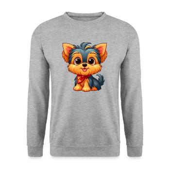 Yorkshire 3 - Unisex Pullover - Weißgrau meliert - Vorne - Alina (178cm) & Michal (187cm)