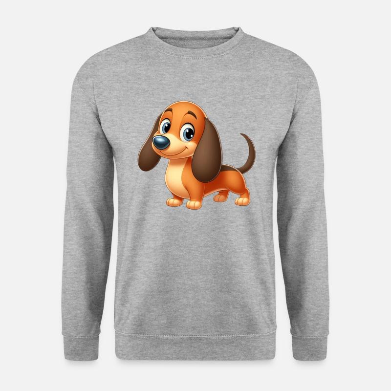teckel 4 - Sweat-shirt Unisexe - gris chiné