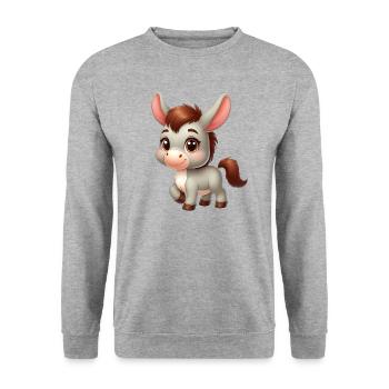 ane 1 - Sweat-shirt Unisexe - gris chiné - Devant - Alina (178cm) & Michal (187cm)