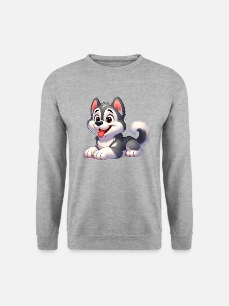Husky 3 - Unisex Pullover - Weißgrau meliert