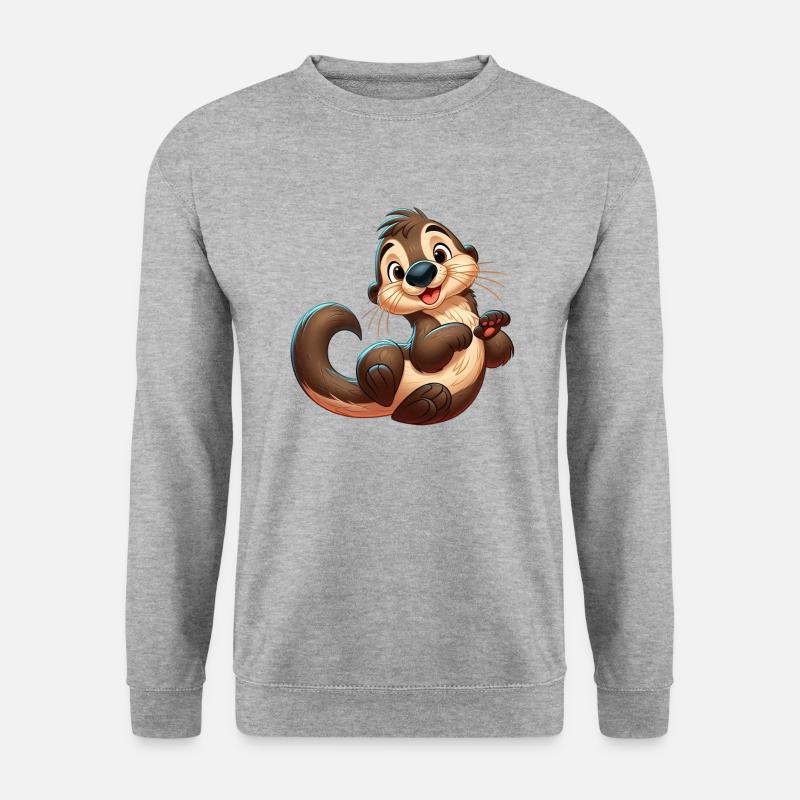 otter 4 - Unisex Sweatshirt - salt & pepper
