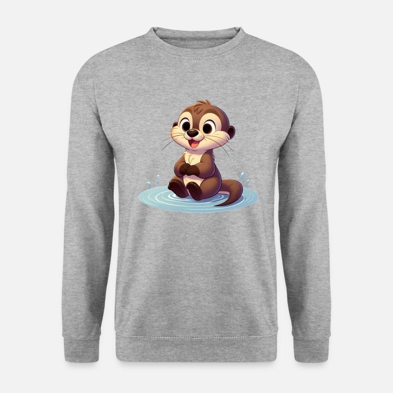 otter 3 - Unisex Sweatshirt - salt & pepper