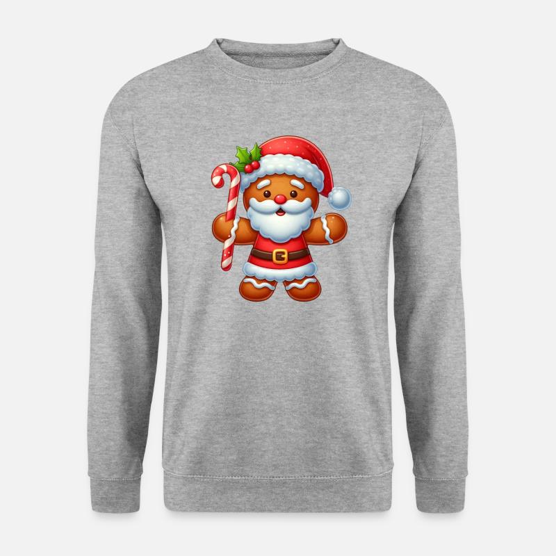 Lebkuchen 2 - Unisex Pullover - Weißgrau meliert