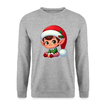 lutin 5 - Sweat-shirt Unisexe - gris chiné - Devant - Alina (178cm) & Michal (187cm)