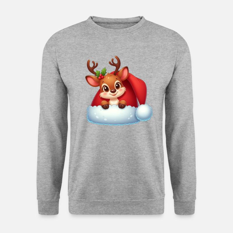 Rudolf 7 - Unisex Pullover - Weißgrau meliert