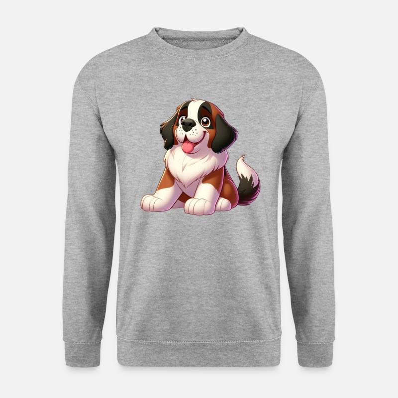Sankt Bernhard 6 - Unisex Pullover - Weißgrau meliert