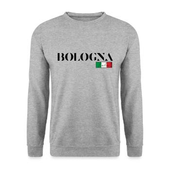 BOLONGNA ITALIA ITALIEN REISE URLAUB (b) - Unisex Pullover - Weißgrau meliert - Vorne - Alina (178cm) & Michal (187cm)