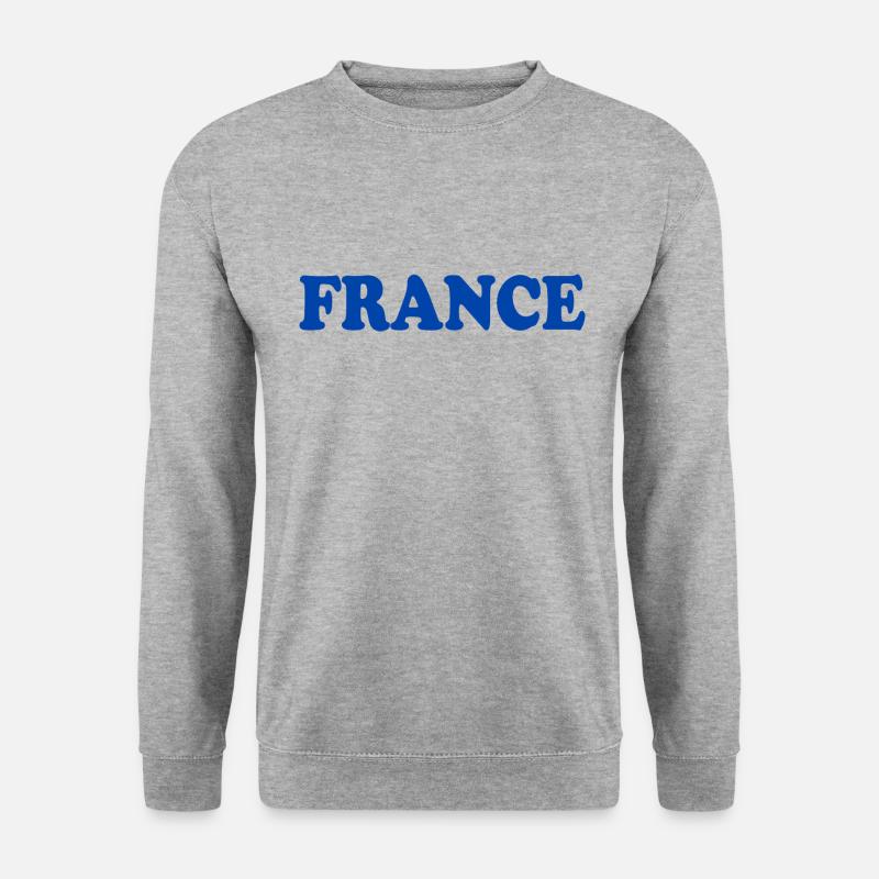 France - Unisex Pullover - Weißgrau meliert