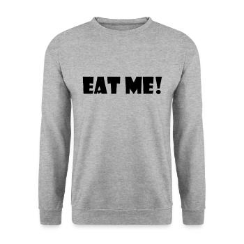 Eat me - Unisex Sweatshirt - salt & pepper - Front - Alina (178cm) & Michal (187cm)